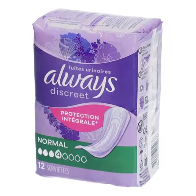 Always Discreet Fuites Urinaires Protection Intégrale Serviettes Normal Culotte D'Incontinence 1