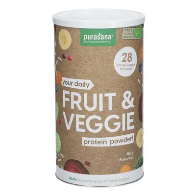 Purasana Protéines végétales Fruit&Veggie Poudre 360 g