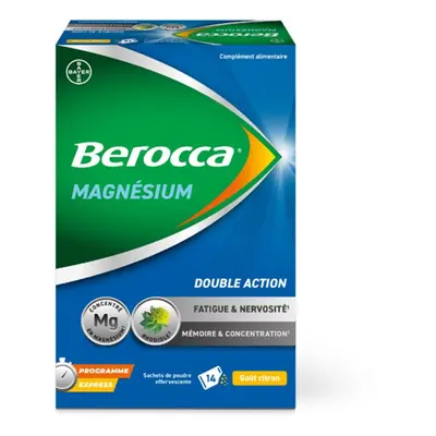 Berocca® Magnésium - Double action fatigue et nervosité, mémoire concentration programme express