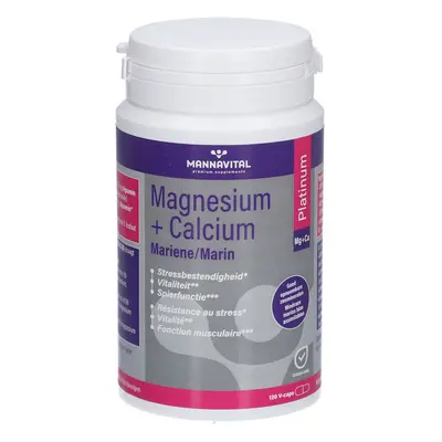 MannaVital Magnésium marin + Calcium Platinum Capsule(S) 120 pc(s)