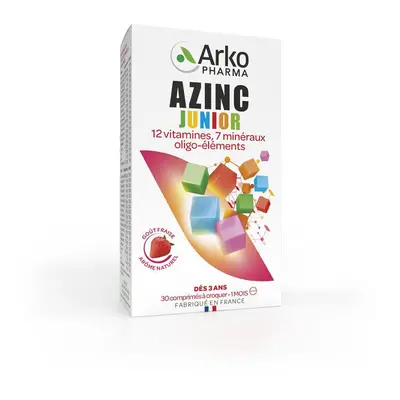 Arkopharma Azinc Junior Forme et Vitalité gout Fraise Comprimé(S) À Croquer 30 pc(s)