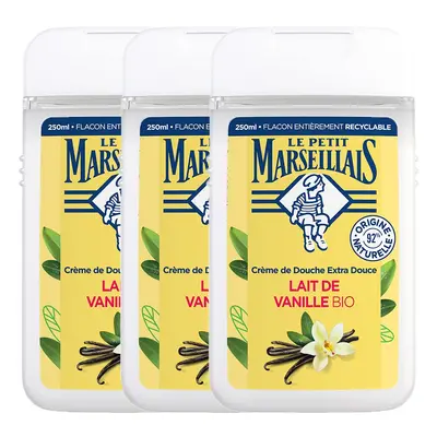 Le Petit Marseillais Crème de Douche Extra Douce Lait De Vanille BIO Gel(S) 3x250 ml