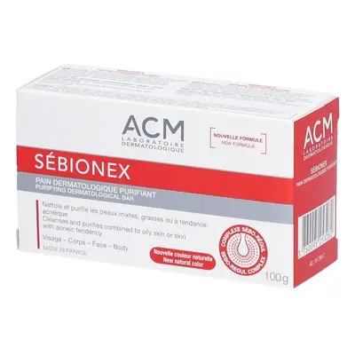 ACM Sébionex Pain dermatologique purifiant Crème Pour La Peau 100 g