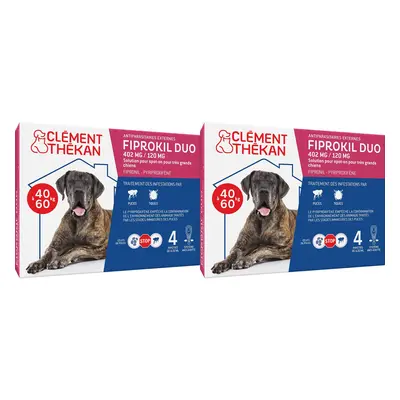 Clement Thekan Anti-Puces Anti-Tiques Chien 40-60kg 4 Pipettes Pipette(S) Unidose(S) 2x16 ml