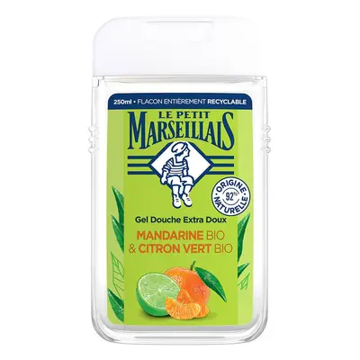 Le Petit Marseillais Gel Douche & Bain Extra Doux, Mandarine Bio Citron Vert Bio, 250 ml Crème