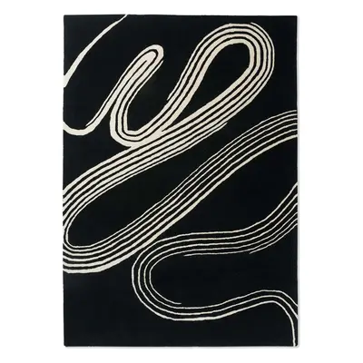 Tapis Brink & Campman, Decor Flow Caviar 91305 Taille: 140 x 200 cm Couleur: Noir Marque: Brink 