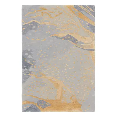 Tapis Nourison, Prismatic PRS28 Grey / Gold Taille: 114 x 175 cm Couleur: Doré, Gris Marque: Nou